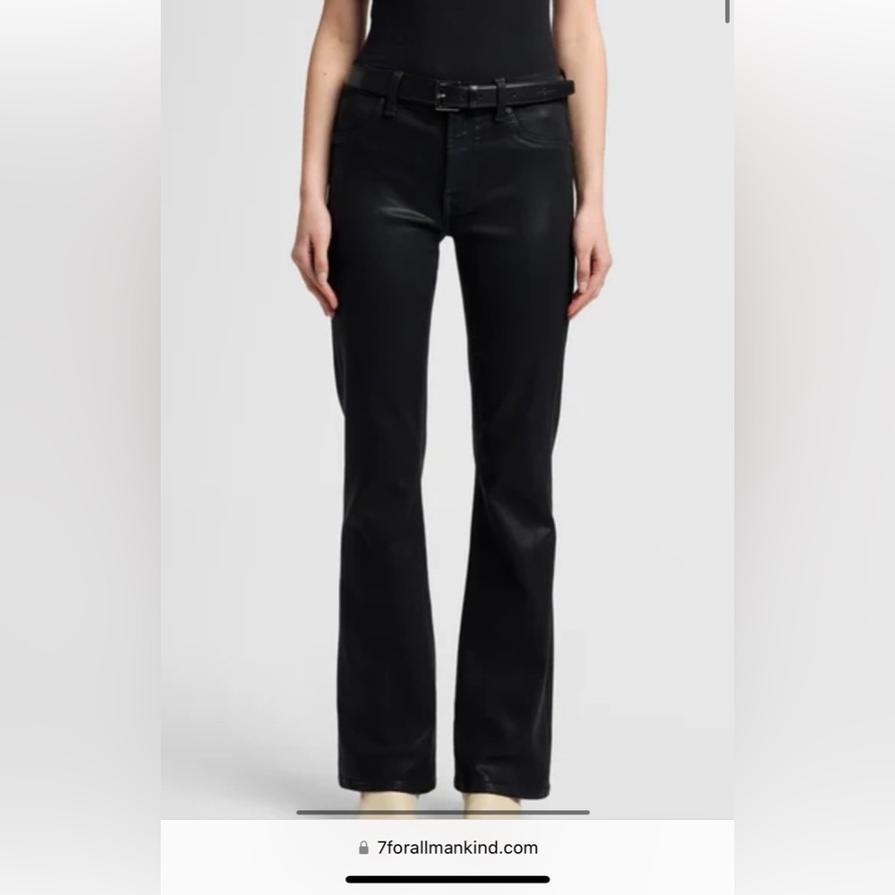 7 For All Mankind - Tailorless Black Coated Jeans